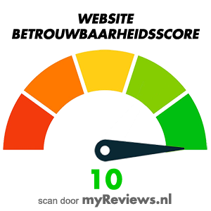 Betrouwbaarheidsscore volgens myReviews.NL : 10