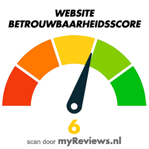 Betrouwbaarheidsscore volgens myReviews.NL : 6